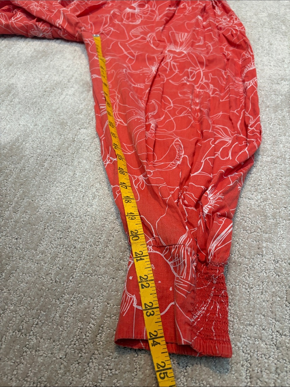 Nic Obar Orange Floral Harem pants Women’s Medium. Spring Summer 100% Cotton - Picture 6 of 7